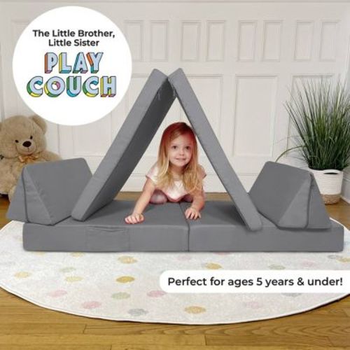 Imaginarium Little Brother Little Sister Kids' And Toddler Small Play Couch Dark Gray