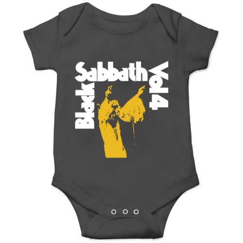 Black Sabbath Vol. 4 Vintage Coal Onesie sold by Xenophobic Myrna | SKU 1942159 | Printerval