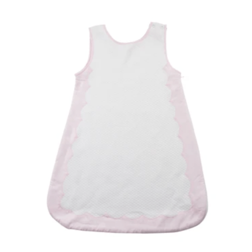 Scallop Sleep Sack Pink Trim
