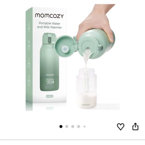 Momcozy Portable Milk Warmer for Travel – Dual Heating Modes for Breast Milk & Water, Portable Bottle Warmer with Fast Heating & Long Battery Life, 17 Ounces Large Capacity to Meet Your All-Day Needs