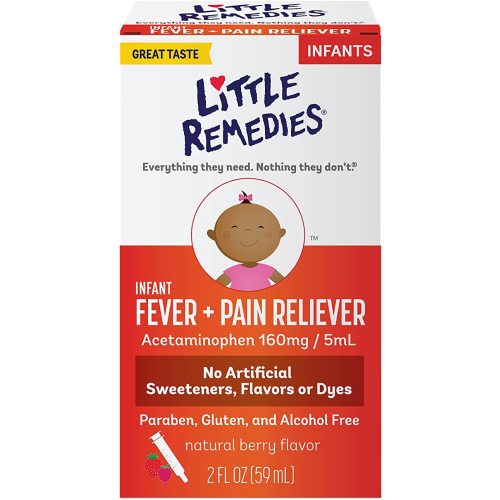 Little Remedies Infant Fever & Pain Reliever with Acetaminophen, Natural Berry Flavor, 2 Fl Oz - 2 Fl Oz (Pack of 1)