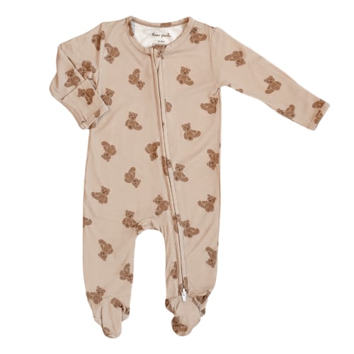 Footie Zippered One Piece in Teddy Tales – Dear Perli