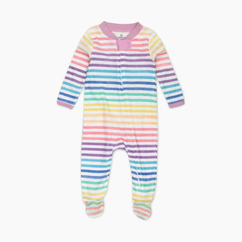 Honest Baby Clothing Organic Cotton Sleep & Play - Rainbow Stripe Pink, 0-3 M | Babylist Shop