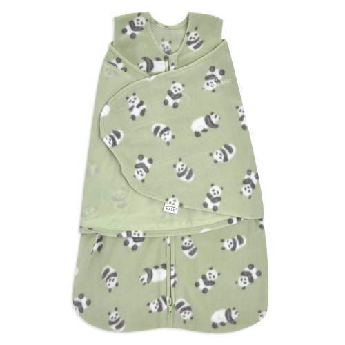 HALO, SleepSack Swaddle, Micro-Fleece, Newborn, Cozy Pandas, Unisex