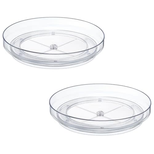 2 Pack, 9 Inch Clear Lazy Susan Organizers