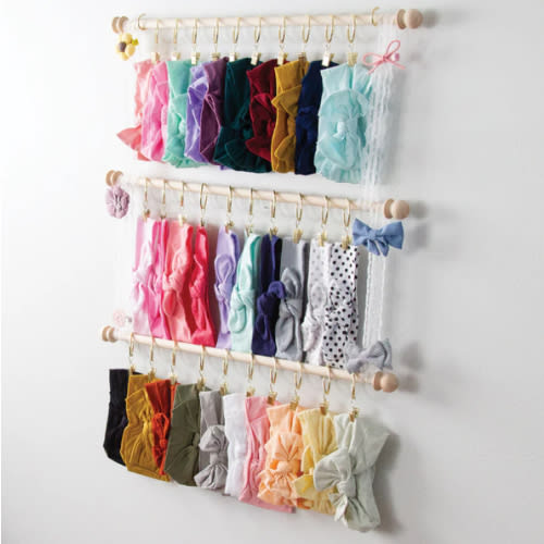 Cascading lace Ladder Headband and Bow Holder (Expandable)
