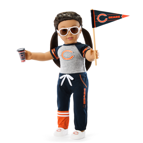 American Girl® x NFL Chicago Bears Fan Outfit & Accessories for 18-inch Dolls
