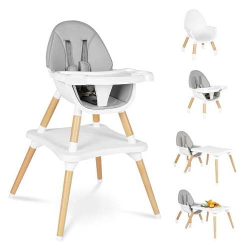 Gofirst 6 in 1 Convertible High Chair for Babies and Toddlers, Baby Chair Gray