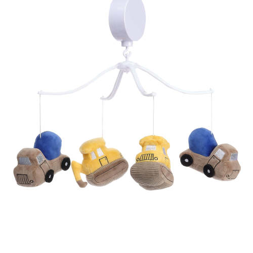 Construction Zone Musical Baby Crib Mobile Soother Toy- Trucks – Lambs & Ivy
