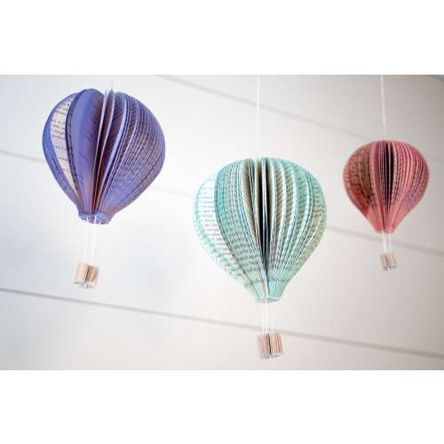 Hanging Hot Air Balloon Decor-Whimsical Birthday Decor-Whimsical Nursery Decor-Kids Room Decor-Baby Shower Decoration-Oh the Places Decor