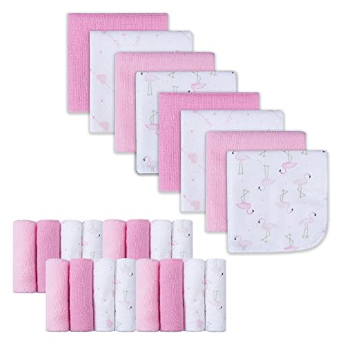 Softan Baby Washcloths, 24Pack Baby Wash Cloths Extra Soft & Ultra Absorbent, Baby Towels and Washcloths Face Towel Unisex for Boys Girls Face & Body, Washclothes Gentle on Sensitive Skin, 9''x 9''