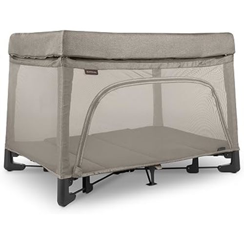 UPPAbaby Remi Playard | Deluxe 3-in-1 Portable Playard, Bedside Bassinet + Travel Crib| Mesh Bassinet, Mattress, Organic Cotton Mattress Cover + Storage Bag Included | Wells (Dark Taupe Mélange)