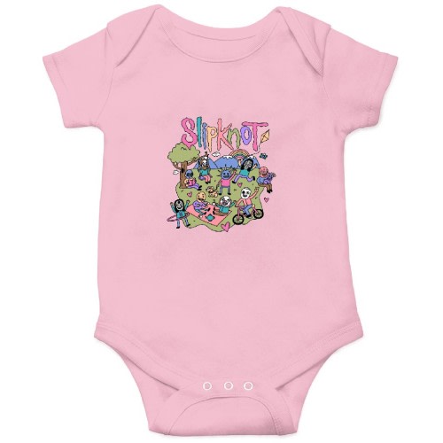 SL.I.P.KN.OT Onesies - All Hope Is Gone Original Onesies Kids's Short Sleeve Onesie 12M Pink sold by Enyinnaya | SKU 503616106 | Printerval