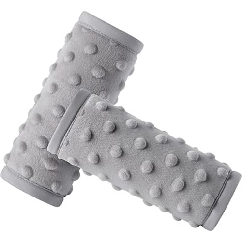 Pro Goleem Car Seat Strap Covers for Babies Soft Car Seat Strap Shoulder Pads for All Car Seats, Stroller, Pushcar, Gray