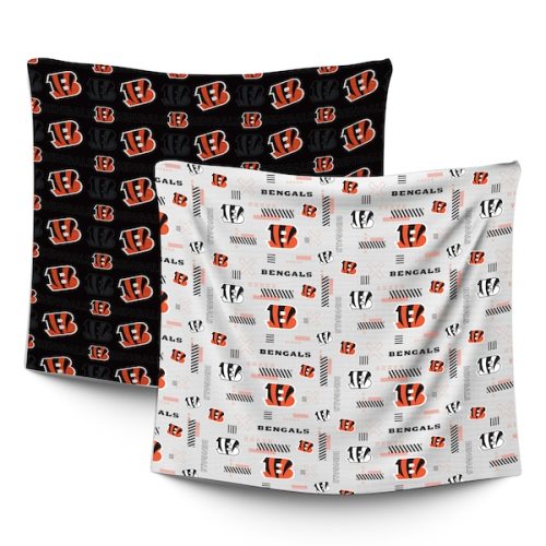 Infant Pegasus Cincinnati Bengals 47" x 47" Home & Away Two-Piece Muslin Blanket Set