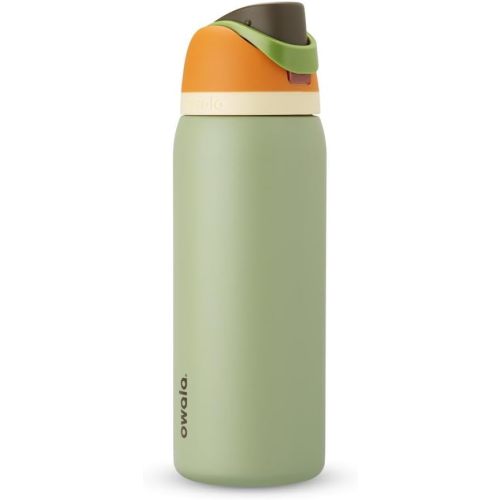 Owala FreeSip Insulated Stainless Steel Water Bottle with Straw, BPA-Free Sports Water Bottle, Great for Travel, 32 Oz, Camo Cool