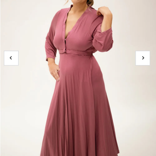 Lila Labor & Postpartum Gown in Dusty Rose