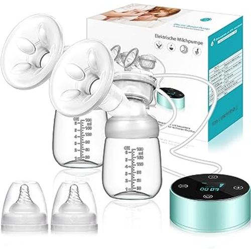 Electric Breast Pump, Breast Pump Electric Breastfeeding Pump 3 Modes 10 Levels Dual Rechargeable Nursing Double Breast Milk Pump Massage with Touchscreen LED