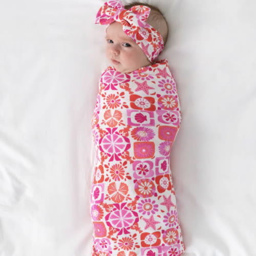 Coastal Gems Swaddle & Luxe Bow Headband Set – Little Sleepies