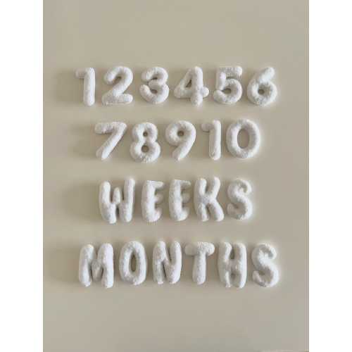 Felt Baby Milestone Numbers, Baby Monthly and Weekly Milestone, Felt Numbers, Stuffed Numbers, Minimalist Numbers Set, Soft Numbers