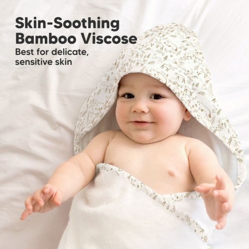 Luxe Baby Hooded Towel, Organic Baby Bath Towel, Hooded Baby Towels, Baby Beach Towel for Newborn, Kids
