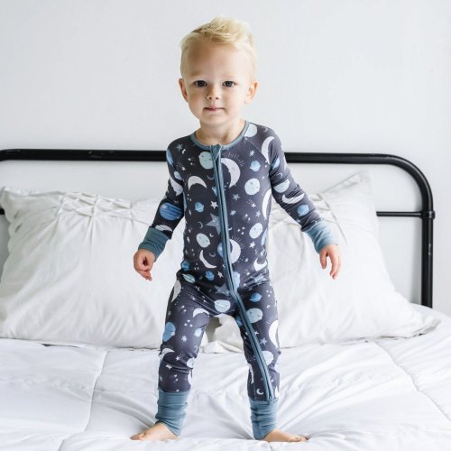 Blue To the Moon & Back Bamboo Viscose Zippy
