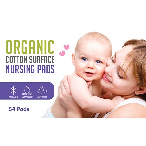 PureTree Organic Cotton Disposable Nursing Pads - for Breastfeeding (1 Box - 100 Pads)
