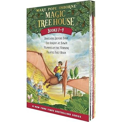 Magic Tree House Boxed Set, Books 1-4: Dinosaurs Before Dark, The Knight at Dawn, Mummies in the Morning, and Pirates Past Noon