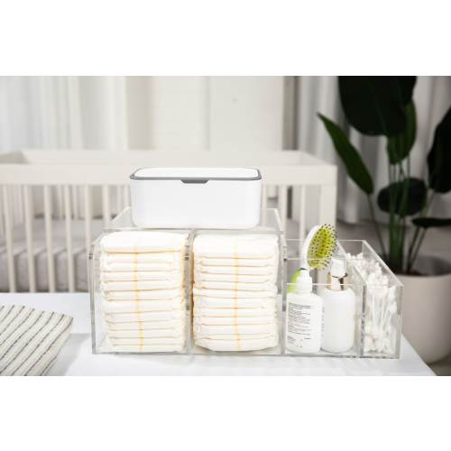 Lucite Plexi Diaper Caddy, Changing Table Storage, Organization for Baby Room, Nursery Storage, Newborn Essentials, New Parents Gift,
