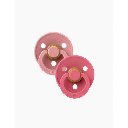 BIBS Colour Pacifiers 2-Pack in Dusty Pink/Coral