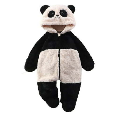 Baby Newborn Fluffy Costume Romper Hooded Cute Winter Costume Clothes infant Coat Baby Romper for Little Girl 6-9 Months