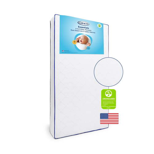 Graco 6-Inch Water-Resistant Dual-Sided Crib And Toddler Mattress,
