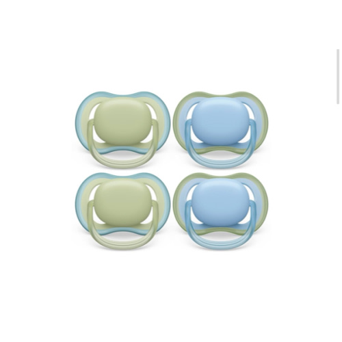 Philips Avent Ultra Air Pacifier - 4 x Light, Breathable Baby Pacifiers for Babies Aged 0-6 Months, BPA Free with Sterilizer Carry Case, SCF085/48