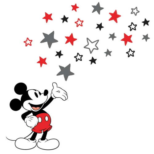 Lambs & Ivy Disney Baby Magical Mickey Mouse Wall Decals - Gray/Red