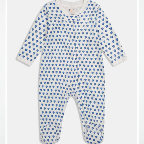 Roller Rabbit Infant Hearts Zipper Footie