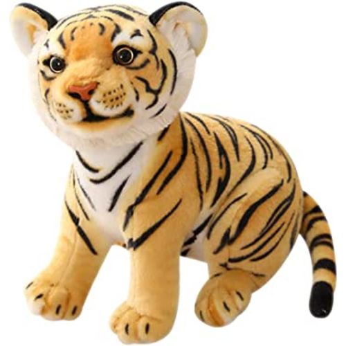 Tigers Plush Toy Stuffed Animal Plush Cat - by Tiger Tale Toys Cute Lifelike Tiger Stuffed Animals Animals Kids Toy Gift for Boy Baby Hug Tiger - Lifelike Stuffed Animal (9.8 in, Yellow Tiger)