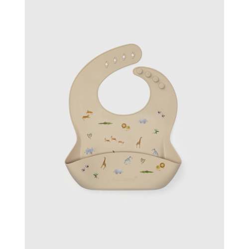 Silicone Bib Printed - Safari Jungle