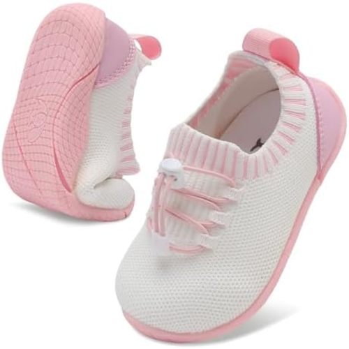 FEETCITY Baby Shoes Boys Girls First Walking Shoes Infant Sneakers Crib Shoes Breathable Lightweight Slip On Shoes