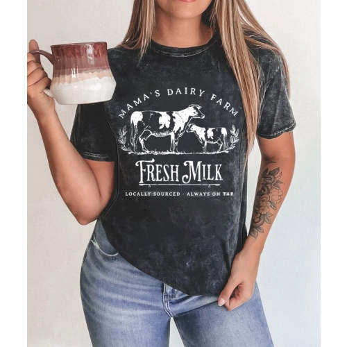 Mama's Dairy Farm Fresh Milk Breastfeeding T-shirt