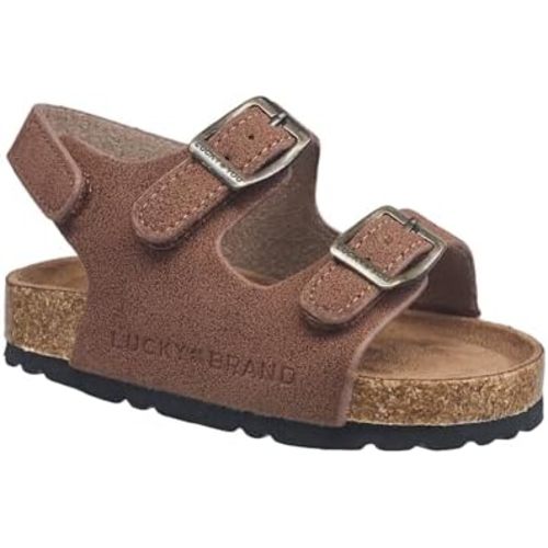 Lucky Brand Toddler Unisex Baby Boy Blanc Double Strap Casual Toddlers Sandals with Hook and Loop Closure (Toddlers)