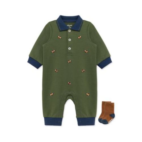 Baby Boys Football Coverall with Socks