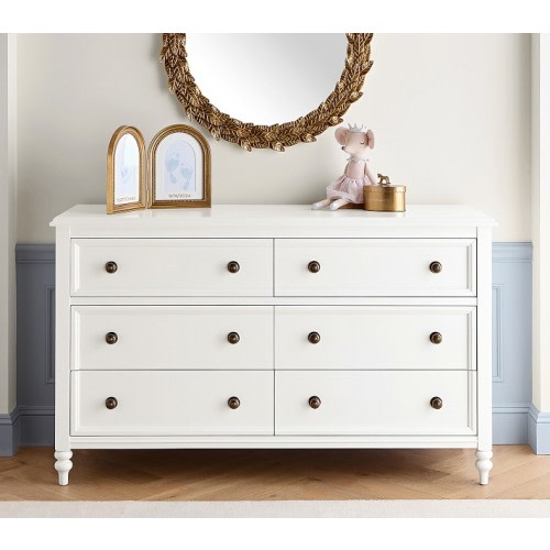 Chris Loves Julia Turned Wood 6-Drawer Dresser (56w x 19d")