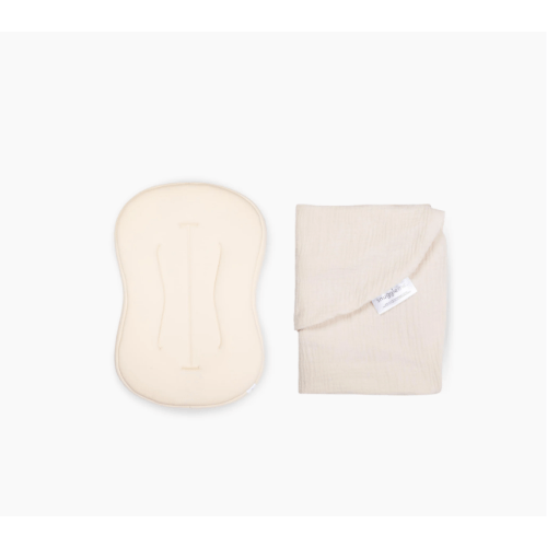 Lounger Curve + Muslin Cover Set | Natural