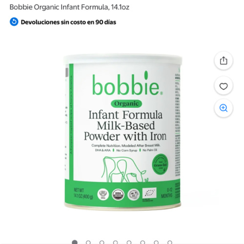 Bobbie Organic Infant Formula, 14.1oz