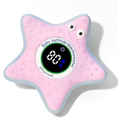 Baby Bath Thermometer with LED Display & Floating Crab Toy - 2-in-1 Color-Coded Alerts(Cold/Comfortable/Hot) | Bath Temperature Monitor, Adorable Floating Toys for Infants, Nursery Essentials