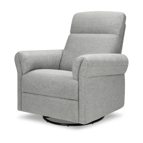 daVinci Suzy Flex Recliner and Swivel Glider with Adjustable Headrest and Armrests - Frost Grey