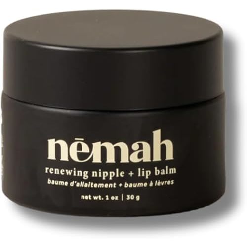 Nemah - Organic Nipple Balm, Nipple Cream Safe for Breastfeeding - 2-in-1 Nipple Butter & Lip Balm, Nursing Nipple Balm - Non-Greasy, Vegan, & Cruelty-Free - 1 oz.