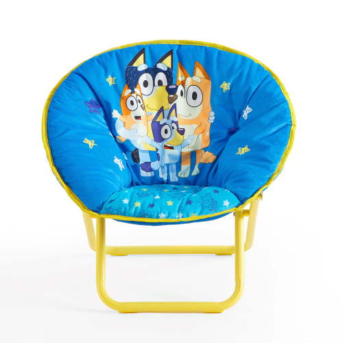 BBC's Bluey 19" Toddler Mini Saucer Chair, Blue Polyester