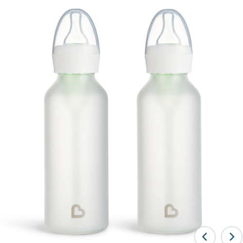 Bond™ Silicone Glass Bottle 8oz, 2pk White | Munchkin
