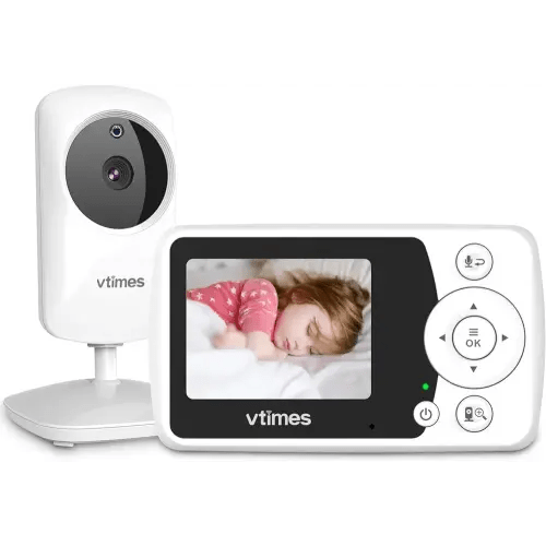 Baby Monitor with Camera and Audio, Video Baby Monitor No WiFi Night Vision, 2.4" LCD Screen Portable Baby Camera VOX Mode Pan-Tilt-Zoom Alarm and 1000ft Range, Ideal for Baby/Elderly/Pet